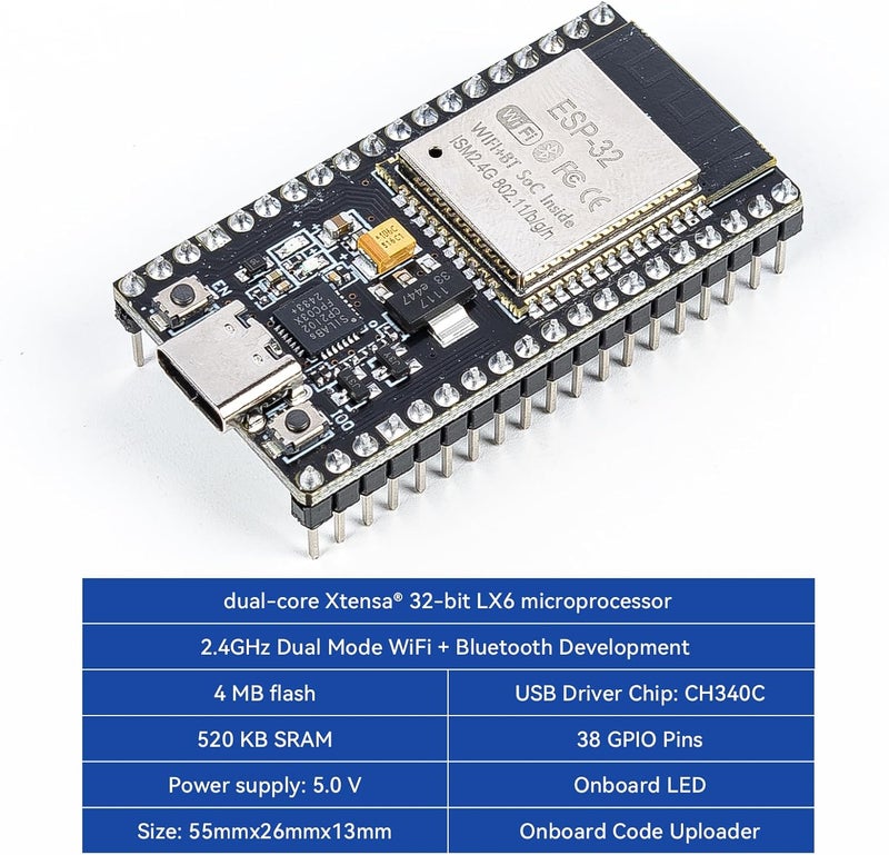 SunFounder ESP32 Ultimate Starter Kit (Compatible with Arduino) ESP32CAM, RoHS Compliant, Python C Scratch, Video Courses, IoT for Beginners Engineers, ESP32 Board & Battery Included - Image 2